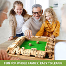 ropoda Shut The Box Game, Upgraded 12 Numbers Wooden Board Games for Adult and Kids, Shut The Box Dice Game -Addition Training, Fun for Family Game Night by TinyTreasures Baby Boutique