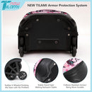 NEW TILAMI 18 inch Rolling Backpack for Kids, Waterproof, Adjustable Handle, Stair Climbing, Large Storage for School, Travel, Girls & Boys, Pink Paris by TinyTreasures Baby Boutique