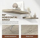 55 Inch Floating Shelves, 12 Inch Deep Floating Shelves for Wall, Floating Shelf with Invisible Brackets, Deep Shelves for Bathroom, Bedroom, Living Room, 1 Pack, Grey by CozyNest Decor