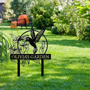 Personalized Garden Signs | Garden Stake Metal Sign | Custom Garden Sign | Customized Bird Garden Name Sign Yard Sign| Garden Signs Decorative Outdoor | Personalized Camping Gifts by CozyNest Decor