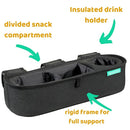 Universal Stroller Tray with Insulated Sippy Cup Holder - Upgraded Rigid Frame Stays Upright - Exclusive Non Slip Straps Firmly Grip Stroller Bar. Universal Stroller Snack Tray Attachment by TinyTreasures Baby Boutique