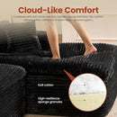 ovios 105” Modular Sectional Sofa with Thicken Seat Cushion, Cloud Couch with Deep Seat, Modern L-Shape Sofas Couches with Chaise,Upholstered Couches for Living Room Bedroom,Black by CozyNest Decor