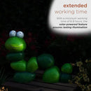Alpine Corporation YEN608SLR Caterpillar Statue with Light Up Eyes, Solar Powered LED Caterpillar Garden Statue, 16" H, Green by GreenHaven Gardens