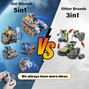 STEM Building Toys for Boys 6-12, 5in1 Remote & APP Controlled Car/Tank/Robot/Tracked Racer STEM Building Kit, RC Car 552 Pcs Educational Learning Building Blocks for Kids, RC Car Set for Boy Girls by TinyTreasures Baby Boutique