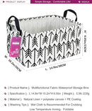Rectangular Storage Basket Fabric Organizer Bin for Toys,Books,Clothes,Gifts,Pets-Perfect for Home,Office,Nursery,Dorm,Shelf(Rec Black Arrows) by TinyTreasures Baby Boutique