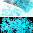 100 Stars and 1 Moon Glow in The Dark Luminous Fluorescent 3D Plastic Glow Stars Moon for Ceiling, Glowing Wall Stickers Create a Realistic Starry Sky, Room Decorations (Blue) by CozyNest Decor