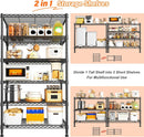 REIBII 6 Tier Shelf Metal Shelving 70"H Storage Shelves Sturdy Wire Rack Shelf Units Adjustable Detachable Storage Shelving Unit for Kitchen Laundry Pantry Garage Commercial 71"H x 21.65"W x 11.8"D by GreenHaven Gardens