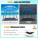 HOMEDEMO Beach Canopy UPF 50+, 6'×6', Easy Set up and Take Down Tent with Sand Pockets, Side Wall Shade Wind Waterproof for Kids, Family & Friends by TinyTreasures Baby Boutique