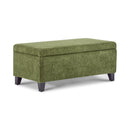 Storage Ottoman with Flip-Top Lid, Easy Assembly, Boucle Fabric & Rubber Wood Legs by HouseOfZazla