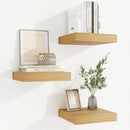 fuqing Floating Shelves for Wall, Bathroom Shelf Wall Mounted for Storage, Shelves with Invisible Bracket for Bedroom, Kitchen, Living Room, Farmhouse Small Book Shelf, 6.5 Inch Set of 3, Oak by CozyNest Decor