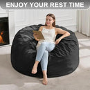 Hobestluk 4FT Bean Bag Chair Giant Bean Bag Chairs for Adults Large Bean Chairs with Removable Cover, Beanbag Chair with Filler, Adult Bean Bag Chairs for Living Room, Bedroom by CozyNest Decor
