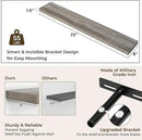 RICHFOCUS 72Inch Floating Shelves for Wall 2 Pack Shelves for Bedroom|Kitchen|Bathroom Wall Mounted Rustic Wood Floating Shelf with Invisible Brackets for Books|Storage|Decor, Grey by CozyNest Decor