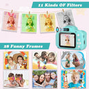 Kids Camera, HD Digital Video Camera, Childrens Toys for 3 4 5 6 7 8 9 Year Old Boys/Girls, Selfie Camera for Kids, Christmas Birthday Gifts with 32GB SD Card (Green) by TinyTreasures Baby Boutique
