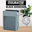 STEELMASTER by BankSupplies 6-Inch Heavy Duty Bookends | Scratch Resistant Finish | Heavy Gauge Material | Non-Slip Padded Base Protection | For Office, Bookshelves, Binders & Books by CozyNest Decor