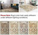 Keen Home Design 5x7 Rug - Machine Washable Area Rug with Non-Slip Backing, Ideal for Living Room, Dining Room, Bedroom - Vintage, Easy Clean, Durable, Low Pile Rug - (5' x 7') by CozyNest Decor