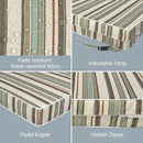 LVTXIII Patio Chair Cushions 22"x22"x3", Water-Repellent Outdoor Seat Cushions for Patio Furniture, Square Chair Pads with Ties for Home Garden Decoration, Set of 2, Stripe Onyx by GreenHaven Gardens