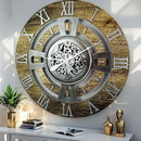 The Gears Clock Real Moving Gear Wall Clock England Line (Gold Antique, 24 inches (60 cm)) by CozyNest Decor