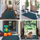 Mibao Front Door Mat, Dirt Trapper Welcome Mat for Outdoor Indoor, Non-Slip Waterproof Doormat, Durable Machine Washable Low Profile Entry Rug for Back Door Outside Patio Porch, 72" x 48", Blue by CozyNest Decor