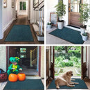 Mibao Front Door Mat, Dirt Trapper Welcome Mat for Outdoor Indoor, Non-Slip Waterproof Doormat, Durable Machine Washable Low Profile Entry Rug for Back Door Outside Patio Porch, 60" x 36", Blue by CozyNest Decor