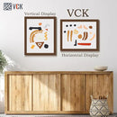VCK 16x20 Picture Frames for Wall 3 Pack, Brown Wood Poster Frame with Exclusive Wood Grain, Wall Mounting Hanging by CozyNest Decor