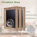 Walnut Wooden Frame Wall Hanging Planter for Hydroponic Plants，12'' x16''inch Wall Vase with Oblate-Shaped Acrylic Propagation Station，Bathroom, Office, or Living Room Decor, Set of 3 by CozyNest Decor