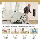Power Lift Chair Recliners for Elderly, Overstuffed Electric Lift Recliner Chair with Widened Footrest Side Packets for Living Room Bedroom by CozyNest Decor