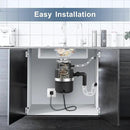 Trifecte Series 1 HP Continuous Feed Garbage Disposal with Sound Reduction, Power Cord, Stainless steel Flange,Splash Guard, Wrench Included, Black by CozyNest Decor