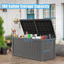 Vixzen 180 Gallon Resin Deck Box, Lockable Outdoor Storage Box for Patio Cushions Storage Furniture,Garden Tools, Pool Supplies, Weatherproof and UV Resistant- Black by CozyNest Decor