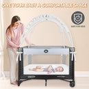 Pack N Play Tent - Mini Crib Tent to Keep Baby from Climbing Out - Crib Net to Keep Baby in - Pop Up Breathable Cribs Cover - Canopy with Upgrade Strong Mesh and Durable Zipper (White, Small) by TinyTreasures Baby Boutique