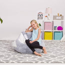 Posh Creations Cute Soft and Comfy Bean Bag Chair for Kids, Large, Animal - Silver Fox by TinyTreasures Baby Boutique