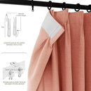 Room Divider Curtains Screen Partitions, Linen Look 100% Blackout Drapery 108 Inches Long, 100" Wide Pinch Pleated Window Drapes, Privacy Protecting, Light Blocking, (1 PC, Orange) by CozyNest Decor
