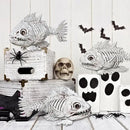 DR.DUDU 3 Pack Skeleton Fish Halloween Decor, Animals Skeleton Decorations Plastic Skull Fish Bones Figure Decor for Outdoor Indoor Bedroom Tank Party Props by CozyNest Decor