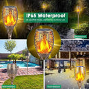 TomCare Solar Torch Lights 99 LED Flickering Flame 43" Decorative Waterproof Solar Powered Pathway Lights for Garden Patio Yard, 4Pack (Bronze) by GreenHaven Gardens