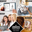 Dunwell 4x6 Photo Album (2-Pack, Black), Mounting Paper, Small 4 x 6 Art Portfolio Presentation Binder, 24 Clear Sleeves Show 48 Pages, Professional Picture Book for Artwork, Postcards by TinyTreasures Baby Boutique