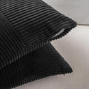Fancy Homi 2 Packs Black Euro Decorative Throw Pillow Covers 28x28 Inch for Couch Bed Sofa, Rustic Farmhouse Boho Home Decor, Soft Corss Corduroy Patchwork Textured Square Cushion Case 71x71 cm by CozyNest Decor