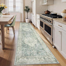 LIVEBOX Washable 2.5x10 Runner Rugs for Entryway Bathroom, Boho Kitchen Floor Mat Long Rug Runners for Hallways Non Slip, Farmhouse Low-Pile Carpet Runners for Laundry Room, Sage Green by TinyTreasures Baby Boutique