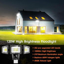 120W LED Flood Lights Outdoor with Motion Sensor, 12000LM 4500K Daylight, IP66 Waterproof Dusk to Dawn Outdoor Security Lights for Garage, Yard, Outside by GreenHaven Gardens