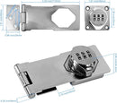 Password Rotary Hasp Locks,Silver 1 Pack Cabinet Locks with Combination,Keyless Security Latch for Sliding Barn Door, Gate, Small Door, Closet, Drawers by TinyTreasures Baby Boutique