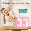 Breastmilk Storage Bags(50 Count)，8oz Milk Storage Bags for Breastfeeding，BPA Free with Easy Pour Spout, Self Standing, for Refrigeration and Freezing Red by TinyTreasures Baby Boutique