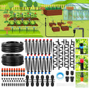 240FT Drip Irrigation System,Automatic Drip Irrigation Kit with 1/2 inch Hose 1/4 inch Distribution Tubing and Accessories,for Lawn Raised Bed Greenhouse Plant Watering System by GreenHaven Gardens