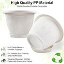 Plastic Flower Pots Planters for Indoor Plants, 4 Pack 14 Inch White Plant Pots with Drainage Hole & Tray, Modern Decorative Large Plant Pot with Saucer for Indoor Outdoor Plants Garden House Planter by GreenHaven Gardens