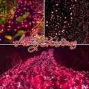 100LIGHTS PINK Extra-Bright With End Connectors Christmas Decorative Lights 5.98m UL Certified Mini String Light Set Waterproof for Home Garden Holiday Christmas Tree Party Patio Decor Wedding by CozyNest Decor