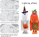 37" Front Porch Light up Halloween Ghost Figure Décor, Kit Standing Trick or Treat Indoor and Outdoor Decorations-Start by CozyNest Decor