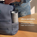 Baby Brezza SuperFast Portable Baby Bottle Warmer – 67% Faster - Travel Breastmilk Warmer and Formula Warmer - Safe, Even Heating - Up to 9oz - No Adapters, Black by TinyTreasures Baby Boutique