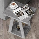 End Tables Living Room, Side Table Beside Sofa, Nightstand for Bedroom, Couch Side Table with Shelf, Modern End Table for Living Room, Grey End Table by CozyNest Decor