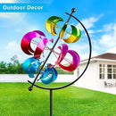 62.9" Large Wind Spinner Outdoor Decor, Garden Art with Metal Stake, Resistant for Yard, Patio and Lawn by CozyNest Decor