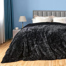 GONAAP Fuzzy Faux Fur Throw Blanket Queen Size Black Super Soft Cozy Plush Fuzzy Shaggy Blanket for Couch Sofa Bed (Black, Queen(90"x90")) by CozyNest Decor