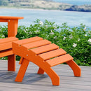 WestinTrends Dylan Outdoor Patio HDPE Adirondack Ottoman Footrest, Orange by CozyNest Decor