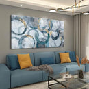 Mofutinpo Blue and Gold Wall Art - Large Modern Abstract Canvas Wall Art, Framed for Bedroom, Office or Living Room - 30x60IN by CozyNest Decor