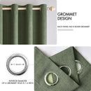 MIULEE 100% Blackout Linen Textured Curtains for Bedroom Solid Thermal Insulated Olive Green Grommet Room Darkening Curtains & Drapes Luxury Decor for Living Room Nursery 52 x 72 Inch (2 Panels) by TinyTreasures Baby Boutique